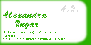 alexandra ungar business card